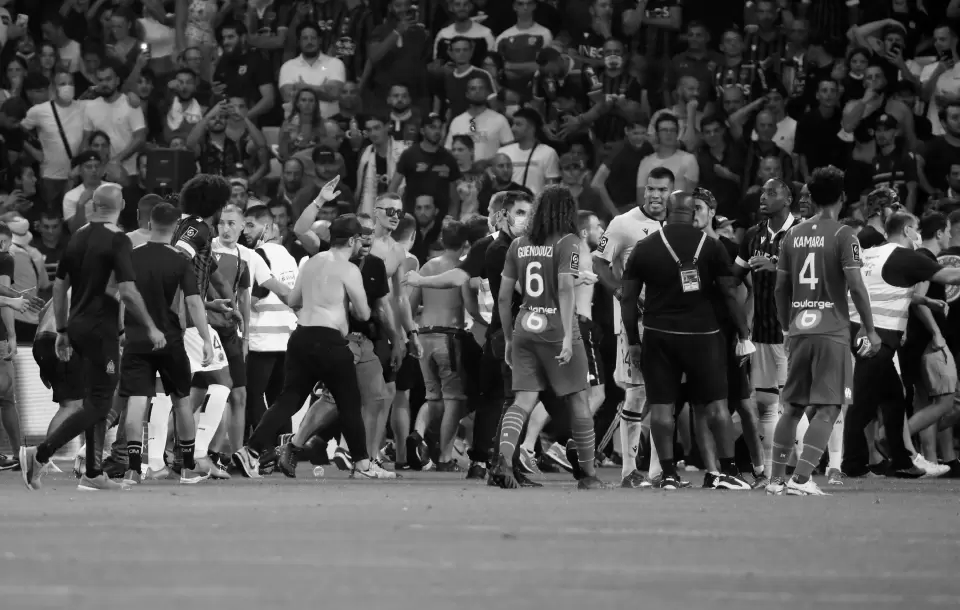 Nice VS Marceille Photo დიდი ჩხუბი ნიცაში